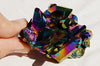 Crystal Agate1/4pound Rainbow Flame Aura Quartz Titanium Crystal Healing Cluster